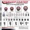 Service Caster 4'' Red Poly Wheel Swivel 7/16'' Grip Ring Stem Caster Set 2 Brakes, 4PK SCC-GR20S414-PPUB-RED-PLB-716138-2S2 - alternate 4